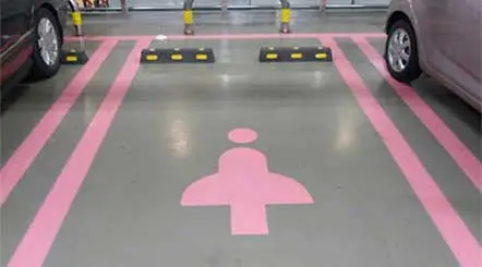 Korean Parking Spaces for Women Only