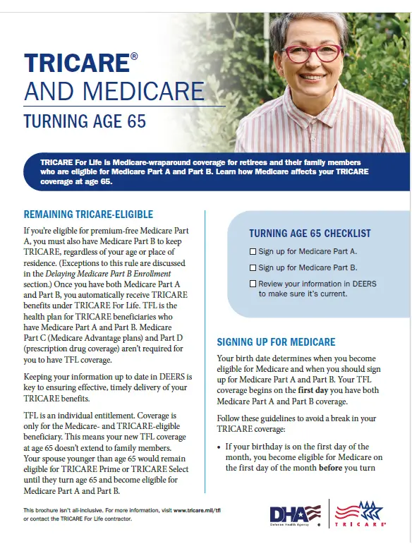 TRICARE For Life & Medicare Turning 65 Brochure