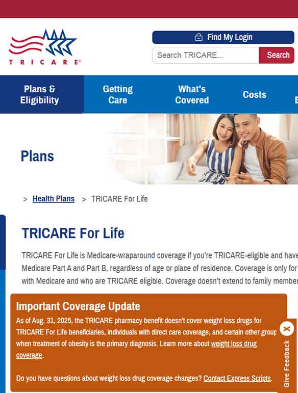 TRICARE For Life Explained on the TRICARE Website